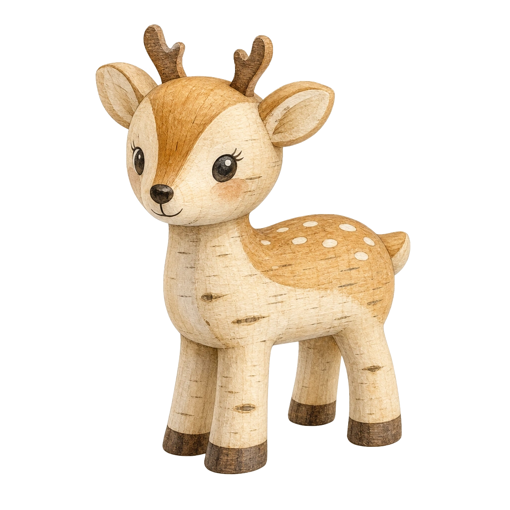 Берёзонька Топотун — деревянная игрушка WonderToy Lab