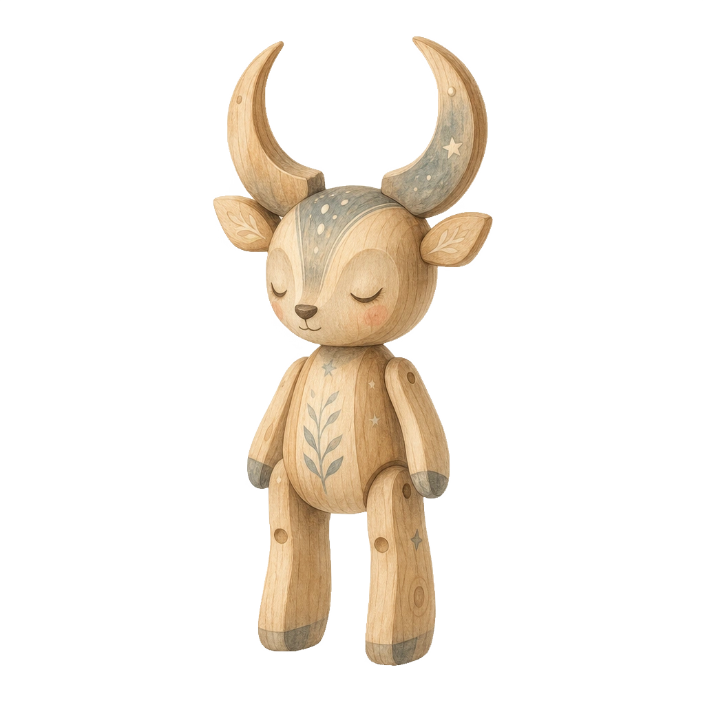 Оленёнок Лунный Путь — деревянная игрушка WonderToy Lab
